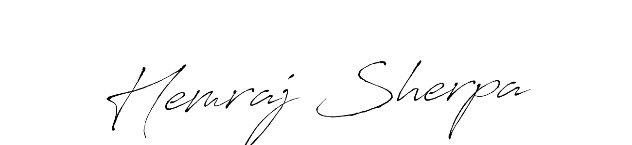 Make a beautiful signature design for name Hemraj Sherpa. With this signature (Antro_Vectra) style, you can create a handwritten signature for free. Hemraj Sherpa signature style 6 images and pictures png