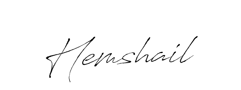 Design your own signature with our free online signature maker. With this signature software, you can create a handwritten (Antro_Vectra) signature for name Hemshail. Hemshail signature style 6 images and pictures png