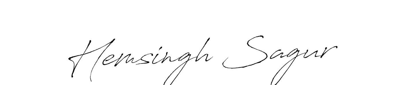 The best way (Antro_Vectra) to make a short signature is to pick only two or three words in your name. The name Hemsingh Sagur include a total of six letters. For converting this name. Hemsingh Sagur signature style 6 images and pictures png