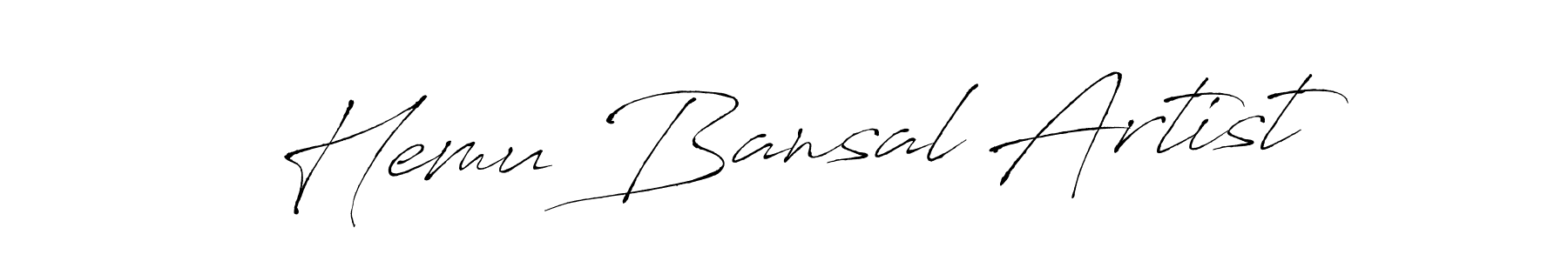 Create a beautiful signature design for name Hemu Bansal Artist. With this signature (Antro_Vectra) fonts, you can make a handwritten signature for free. Hemu Bansal Artist signature style 6 images and pictures png