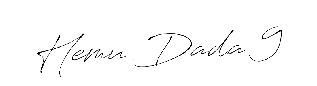 Make a beautiful signature design for name Hemu Dada 9. With this signature (Antro_Vectra) style, you can create a handwritten signature for free. Hemu Dada 9 signature style 6 images and pictures png