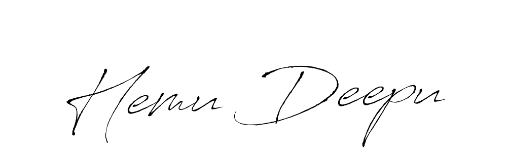 Also You can easily find your signature by using the search form. We will create Hemu Deepu name handwritten signature images for you free of cost using Antro_Vectra sign style. Hemu Deepu signature style 6 images and pictures png