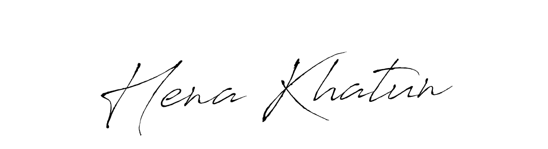 Design your own signature with our free online signature maker. With this signature software, you can create a handwritten (Antro_Vectra) signature for name Hena Khatun. Hena Khatun signature style 6 images and pictures png