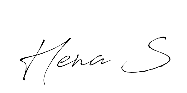 Make a beautiful signature design for name Hena S. Use this online signature maker to create a handwritten signature for free. Hena S signature style 6 images and pictures png