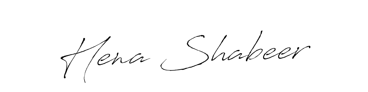 Hena Shabeer stylish signature style. Best Handwritten Sign (Antro_Vectra) for my name. Handwritten Signature Collection Ideas for my name Hena Shabeer. Hena Shabeer signature style 6 images and pictures png