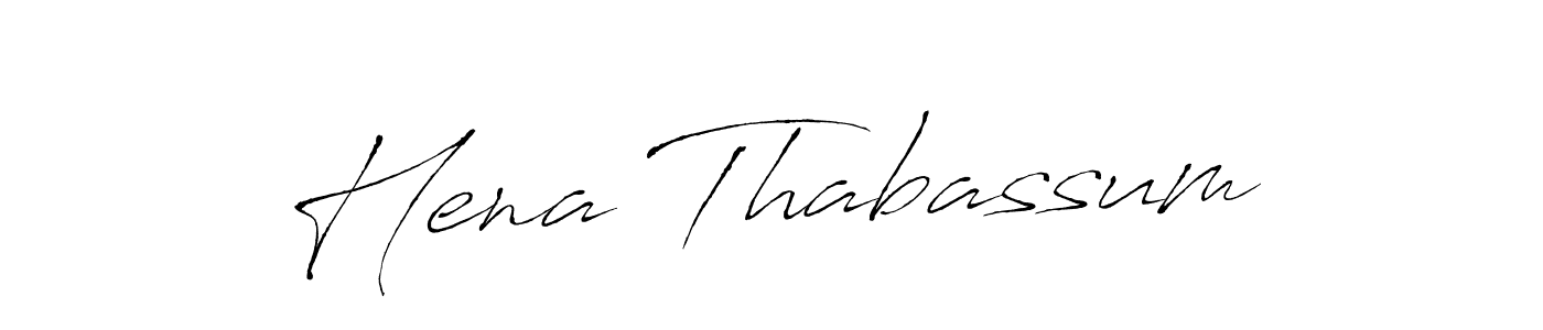 Design your own signature with our free online signature maker. With this signature software, you can create a handwritten (Antro_Vectra) signature for name Hena Thabassum. Hena Thabassum signature style 6 images and pictures png