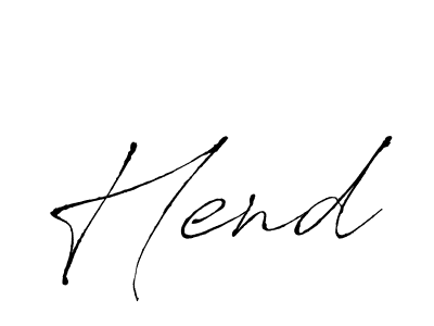 Create a beautiful signature design for name Hend. With this signature (Antro_Vectra) fonts, you can make a handwritten signature for free. Hend signature style 6 images and pictures png