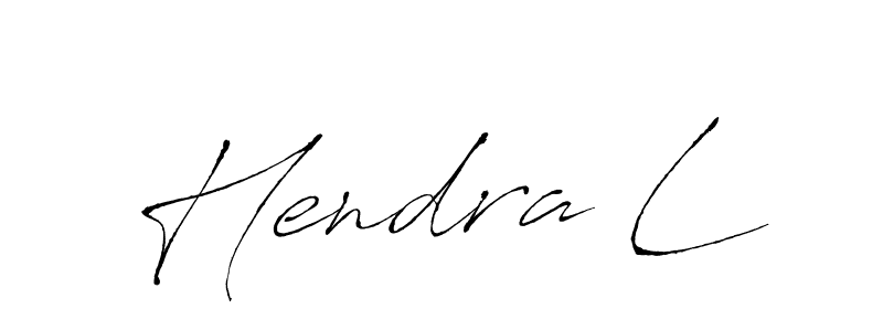 How to make Hendra L name signature. Use Antro_Vectra style for creating short signs online. This is the latest handwritten sign. Hendra L signature style 6 images and pictures png