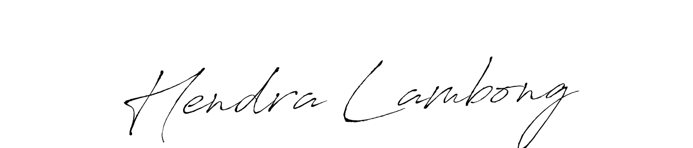 Antro_Vectra is a professional signature style that is perfect for those who want to add a touch of class to their signature. It is also a great choice for those who want to make their signature more unique. Get Hendra Lambong name to fancy signature for free. Hendra Lambong signature style 6 images and pictures png