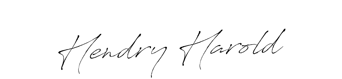 How to make Hendry Harold name signature. Use Antro_Vectra style for creating short signs online. This is the latest handwritten sign. Hendry Harold signature style 6 images and pictures png