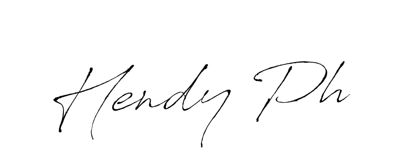 Hendy Ph stylish signature style. Best Handwritten Sign (Antro_Vectra) for my name. Handwritten Signature Collection Ideas for my name Hendy Ph. Hendy Ph signature style 6 images and pictures png