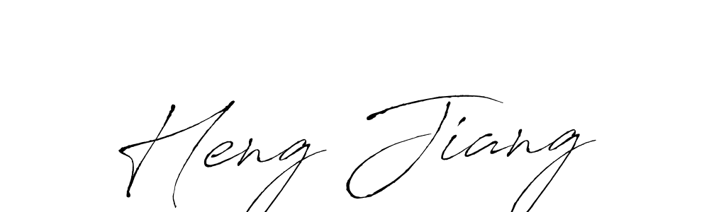 The best way (Antro_Vectra) to make a short signature is to pick only two or three words in your name. The name Heng Jiang include a total of six letters. For converting this name. Heng Jiang signature style 6 images and pictures png