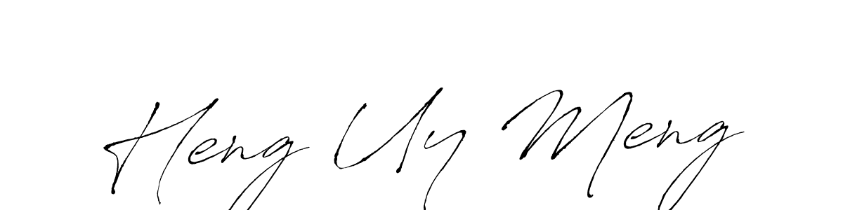 Heng Uy Meng stylish signature style. Best Handwritten Sign (Antro_Vectra) for my name. Handwritten Signature Collection Ideas for my name Heng Uy Meng. Heng Uy Meng signature style 6 images and pictures png