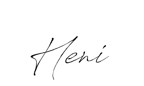 Design your own signature with our free online signature maker. With this signature software, you can create a handwritten (Antro_Vectra) signature for name Heni . Heni  signature style 6 images and pictures png