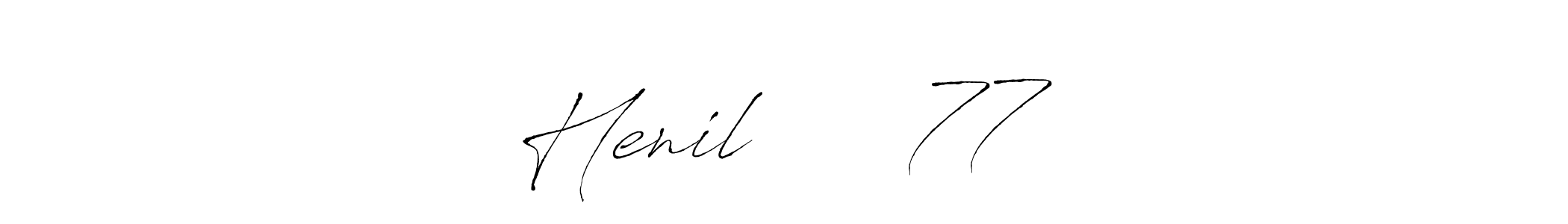 Make a beautiful signature design for name Henil પટેલ 77. With this signature (Antro_Vectra) style, you can create a handwritten signature for free. Henil પટેલ 77 signature style 6 images and pictures png