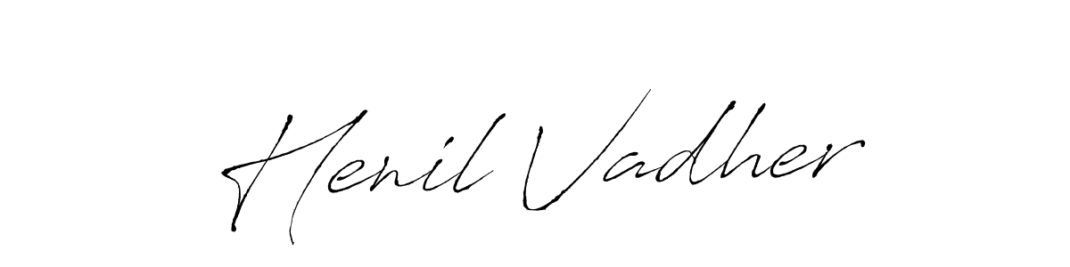 This is the best signature style for the Henil Vadher name. Also you like these signature font (Antro_Vectra). Mix name signature. Henil Vadher signature style 6 images and pictures png