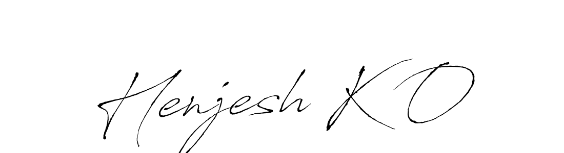 You should practise on your own different ways (Antro_Vectra) to write your name (Henjesh K O) in signature. don't let someone else do it for you. Henjesh K O signature style 6 images and pictures png