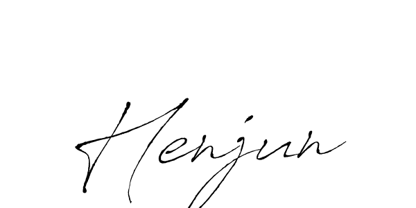 Once you've used our free online signature maker to create your best signature Antro_Vectra style, it's time to enjoy all of the benefits that Henjun name signing documents. Henjun signature style 6 images and pictures png