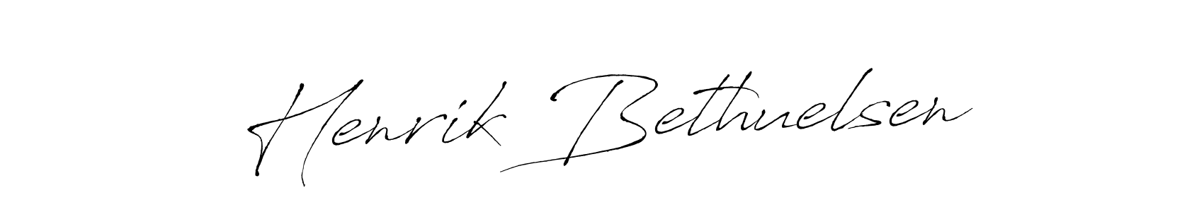 Design your own signature with our free online signature maker. With this signature software, you can create a handwritten (Antro_Vectra) signature for name Henrik Bethuelsen. Henrik Bethuelsen signature style 6 images and pictures png
