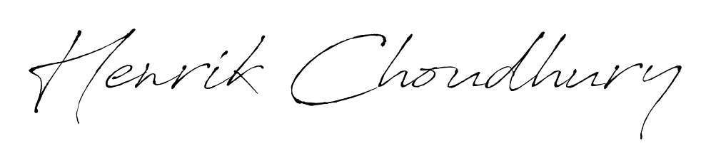 Elevate your brand with a stunning Henrik Choudhury eSignature. The Antro_Vectra style provides a balanced, flowing aesthetic for everyday signing. Henrik Choudhury signature style 6 images and pictures png