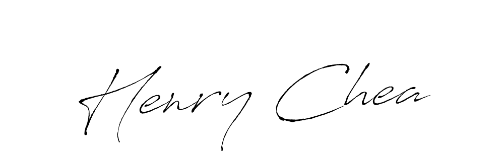 Make a beautiful signature design for name Henry Chea. With this signature (Antro_Vectra) style, you can create a handwritten signature for free. Henry Chea signature style 6 images and pictures png