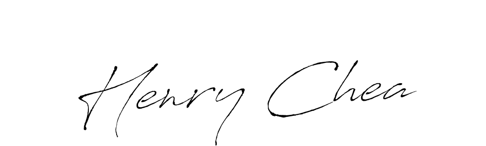 Make a beautiful signature design for name Henry Chea. With this signature (Antro_Vectra) style, you can create a handwritten signature for free. Henry Chea signature style 6 images and pictures png