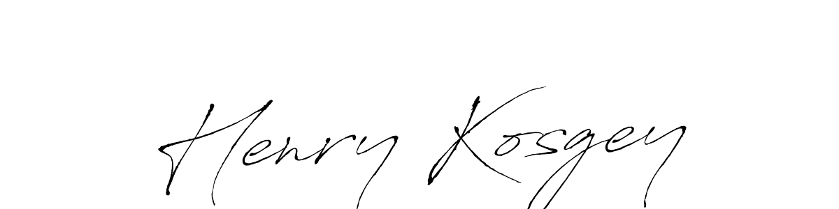 How to make Henry Kosgey name signature. Use Antro_Vectra style for creating short signs online. This is the latest handwritten sign. Henry Kosgey signature style 6 images and pictures png