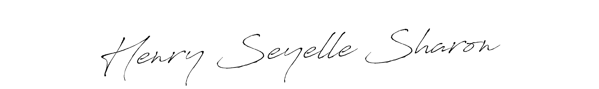 This is the best signature style for the Henry Seyelle Sharon name. Also you like these signature font (Antro_Vectra). Mix name signature. Henry Seyelle Sharon signature style 6 images and pictures png