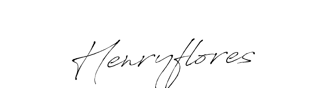 Design your own signature with our free online signature maker. With this signature software, you can create a handwritten (Antro_Vectra) signature for name Henryflores. Henryflores signature style 6 images and pictures png