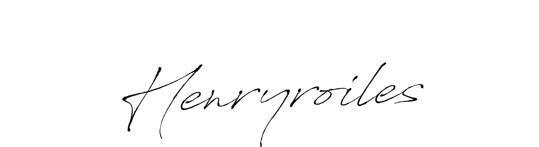 How to make Henryroiles signature? Antro_Vectra is a professional autograph style. Create handwritten signature for Henryroiles name. Henryroiles signature style 6 images and pictures png