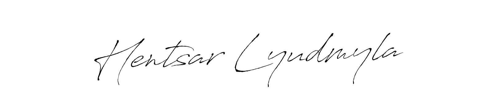This is the best signature style for the Hentsar Lyudmyla name. Also you like these signature font (Antro_Vectra). Mix name signature. Hentsar Lyudmyla signature style 6 images and pictures png