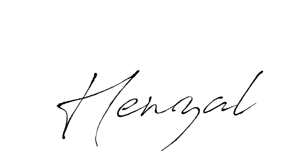 Design your own signature with our free online signature maker. With this signature software, you can create a handwritten (Antro_Vectra) signature for name Henzal. Henzal signature style 6 images and pictures png