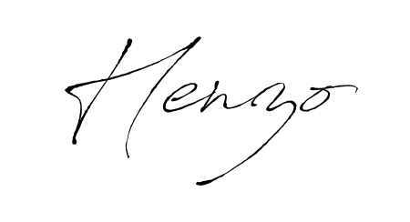 How to Draw Henzo signature style? Antro_Vectra is a latest design signature styles for name Henzo. Henzo signature style 6 images and pictures png