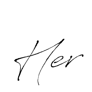 Make a beautiful signature design for name Her. With this signature (Antro_Vectra) style, you can create a handwritten signature for free. Her signature style 6 images and pictures png