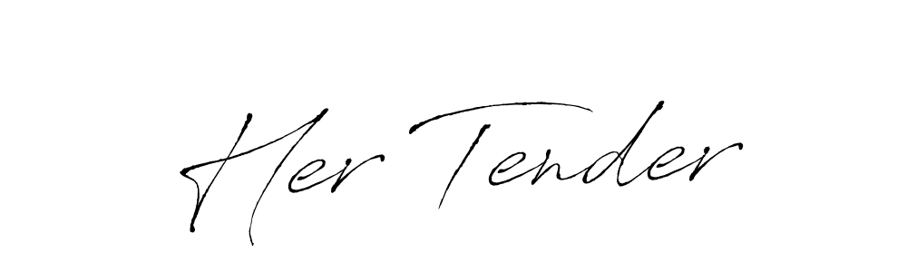 How to make Her Tender name signature. Use Antro_Vectra style for creating short signs online. This is the latest handwritten sign. Her Tender signature style 6 images and pictures png