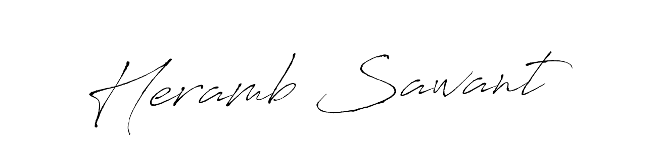 Antro_Vectra is a professional signature style that is perfect for those who want to add a touch of class to their signature. It is also a great choice for those who want to make their signature more unique. Get Heramb Sawant name to fancy signature for free. Heramb Sawant signature style 6 images and pictures png