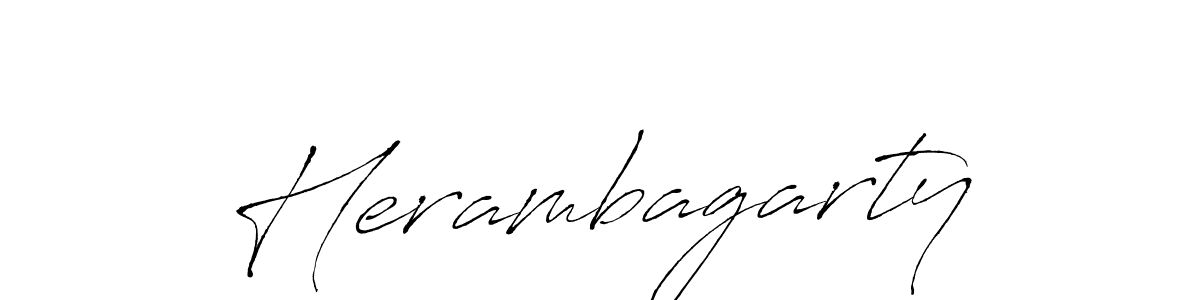 Use a signature maker to create a handwritten signature online. With this signature software, you can design (Antro_Vectra) your own signature for name Herambagarty. Herambagarty signature style 6 images and pictures png