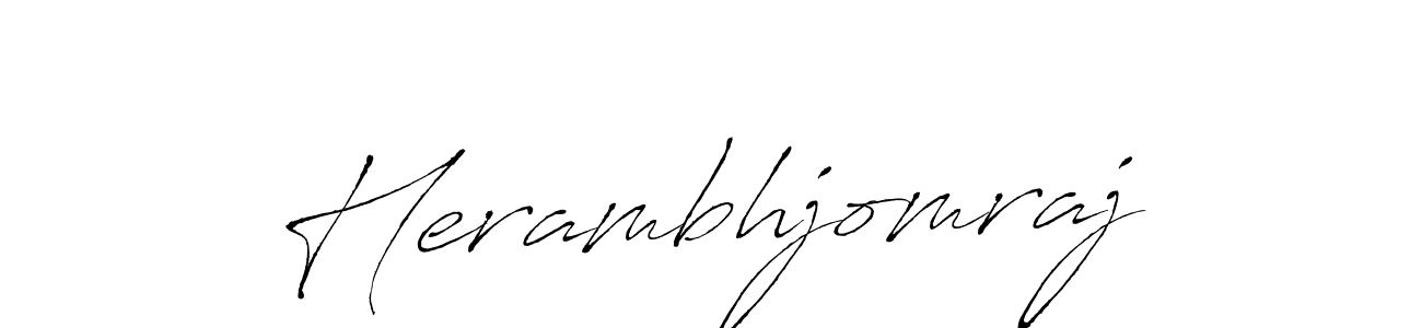 Design your own signature with our free online signature maker. With this signature software, you can create a handwritten (Antro_Vectra) signature for name Herambhjomraj. Herambhjomraj signature style 6 images and pictures png