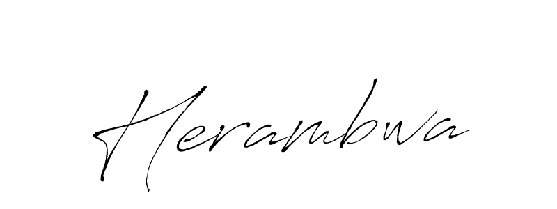 Herambwa stylish signature style. Best Handwritten Sign (Antro_Vectra) for my name. Handwritten Signature Collection Ideas for my name Herambwa. Herambwa signature style 6 images and pictures png