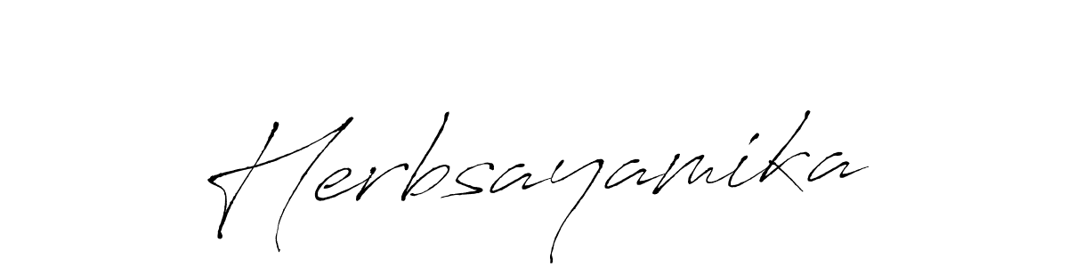 Create a beautiful signature design for name Herbsayamika. With this signature (Antro_Vectra) fonts, you can make a handwritten signature for free. Herbsayamika signature style 6 images and pictures png