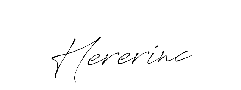 Make a beautiful signature design for name Hererinc. With this signature (Antro_Vectra) style, you can create a handwritten signature for free. Hererinc signature style 6 images and pictures png