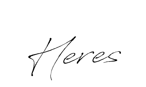 Make a beautiful signature design for name Heres. With this signature (Antro_Vectra) style, you can create a handwritten signature for free. Heres signature style 6 images and pictures png