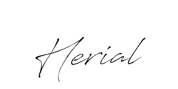 How to make Herial signature? Antro_Vectra is a professional autograph style. Create handwritten signature for Herial name. Herial signature style 6 images and pictures png