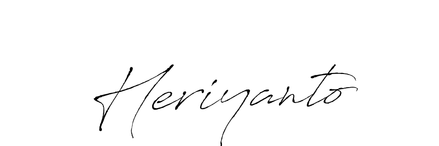 How to make Heriyanto signature? Antro_Vectra is a professional autograph style. Create handwritten signature for Heriyanto name. Heriyanto signature style 6 images and pictures png