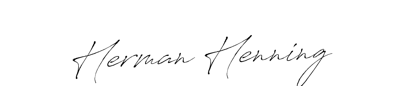 Design your own signature with our free online signature maker. With this signature software, you can create a handwritten (Antro_Vectra) signature for name Herman Henning. Herman Henning signature style 6 images and pictures png