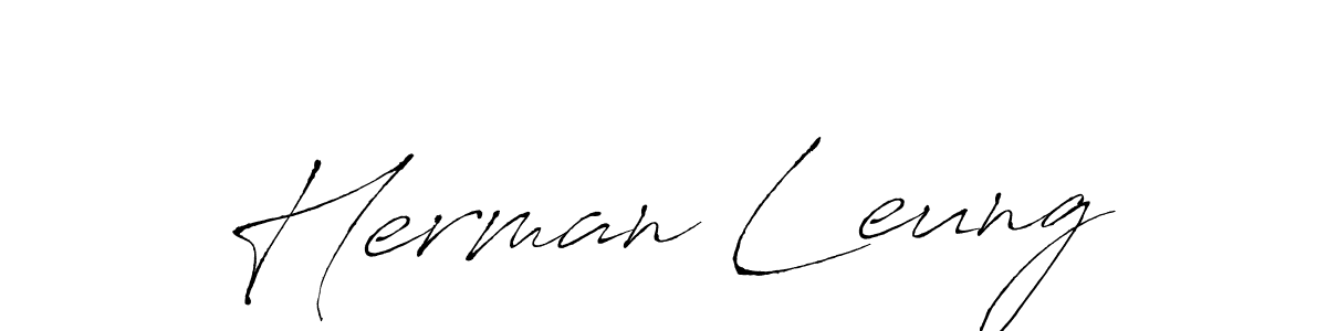 Make a beautiful signature design for name Herman Leung. With this signature (Antro_Vectra) style, you can create a handwritten signature for free. Herman Leung signature style 6 images and pictures png