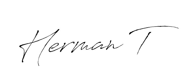 Use a signature maker to create a handwritten signature online. With this signature software, you can design (Antro_Vectra) your own signature for name Herman T. Herman T signature style 6 images and pictures png