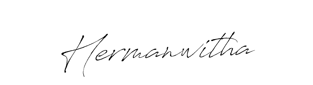 Use a signature maker to create a handwritten signature online. With this signature software, you can design (Antro_Vectra) your own signature for name Hermanwitha. Hermanwitha signature style 6 images and pictures png