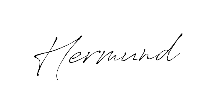 Hermund stylish signature style. Best Handwritten Sign (Antro_Vectra) for my name. Handwritten Signature Collection Ideas for my name Hermund. Hermund signature style 6 images and pictures png