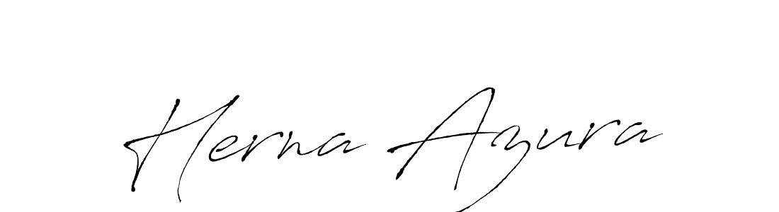 Make a beautiful signature design for name Herna Azura. With this signature (Antro_Vectra) style, you can create a handwritten signature for free. Herna Azura signature style 6 images and pictures png